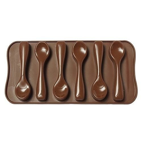 Forma De Gelo Chocolate Silicone Colher Assadeira Doce Bolo - 1