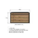 Ver imagem 5 de Gabinete de Banheiro Suspenso 80cm com 1gavetão Puxador Toalheiro Bh8040 Mel/grafite