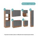 Ver imagem 5 de Cozinha Completa com Balcão Milla Lumine 12 Portas 5 Gavetas Nogal com Cinza Titânio Móveis