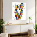 Ver imagem 2 de Quadro Decorativo Autismo Mãe Filho - 70x50cm:moldura Branca