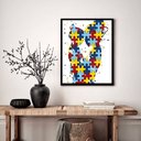 Ver imagem 1 de Quadro Decorativo Autismo Mãe Filho - 70x50cm:moldura Branca