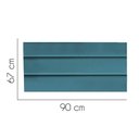 Ver imagem 2 de Painel Cabeceira Estofada Argentina 90cm Cama Box Solteiro Corino Azul Turquesa- Mabe Magazine