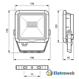 Refletor pequeno e potente led 10w branco frio bivolt - 5