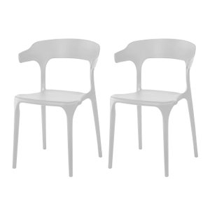 Kit 2 Cadeiras de Jantar Garden Luxo Branca Resistente