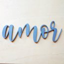 Ver imagem 1 de Adorno De Parede Amor 27cm - Palavra, Quadro, lettering - Toque 3D:Cinza