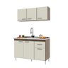 Cozinha Modulada Compacta Fidelitá Suiça 2 Peças 6 Portas 1 Gaveta sem Tampo Noce/off-white - 2