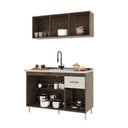 Ver imagem 3 de Cozinha Modulada Compacta Fidelitá Suiça 2 Peças 6 Portas 1 Gaveta sem Tampo Noce/off-white