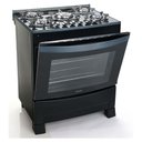 Ver imagem 3 de Fogão Mueller Decorato Vetro Piso 5 Bocas Preto Fosco G3 601230052 Bivolt