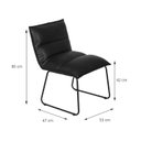 Ver imagem 2 de Cadeira para Escritório Fixa Estofada em Corino Pad