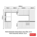 Ver imagem 6 de Cozinha 11 Portas Acordes Glamy Branco MDF Madesa