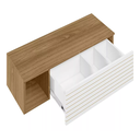 Ver imagem 4 de Penteadeira Suspensa Camarim Make Up Joy com Espelho - Nature/branca