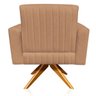 Poltrona Giratória Viena Gomada Suede Caramelo Sisal - D'Rossi - 3