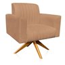 Poltrona Giratória Viena Gomada Suede Caramelo Sisal - D'Rossi - 2