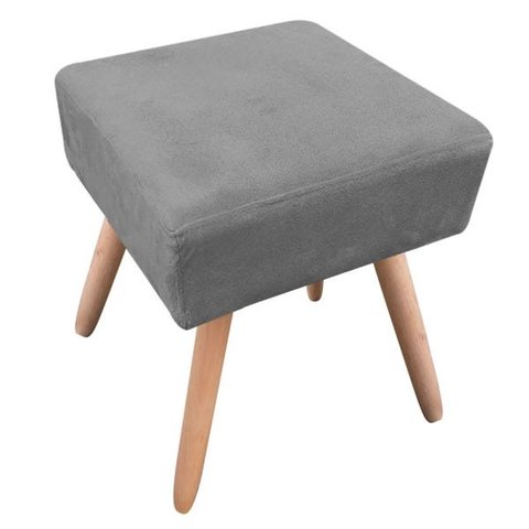 Puff Ibiza Quadrado Suede Grafite