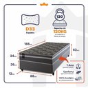 Ver imagem 3 de Cama Box Espuma Miami Solteiro 88x188 Cinza King House