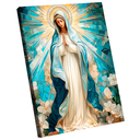 Ver imagem 1 de Quadro Decorativo Nossa Senhora Aparecida Branco e Azul