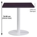 Ver imagem 2 de Mesa Pisa Beta Fratini Disco Redondo Branco Tampo Mdp