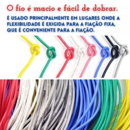 fio cabo flexivel 2,5mm rolo 100 metros MAXTOP:vermelho - 7
