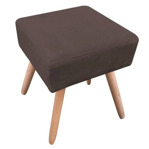 Puff Ibiza Quadrado Suede Marrom