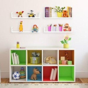 Prateleiras Decorativa Kit 4 Peças Branco Grande