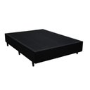 Ver imagem 1 de Cama Base Box Casal Sintético Preto 27x138x188