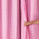 Ver imagem 3 de Cortina Blackout Pvc com Tecido Voil Xadrez 2,80 M X 1,60 M - Rosa