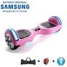 Skate Elétrico Hoverboard 6.5" ROSA Bluetooth e LED Lateral com Bolsa - Bateria Samsung - Smart - 2