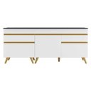Ver imagem 3 de Kit Armário de Cozinha Balcão para Cooktop 70cm e Gabinete Pia 120cm Veneza Multimóveis Mp2160