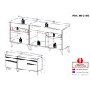 Ver imagem 4 de Kit Armário de Cozinha Balcão para Cooktop 70cm e Gabinete Pia 120cm Veneza Multimóveis Mp2160