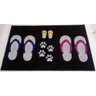 Tapete Capacho Limpe Sim 80x40 Chinelos Patinhas Família Lar Pegadas Decorativo Lar - 1