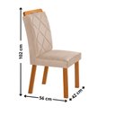 Ver imagem 3 de Mesa de Jantar Carolina Tampo 180cm MDF com Vidro Canto Copo e 6 Cadeiras Melissa