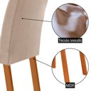 Ver imagem 5 de Mesa de Jantar Carolina Tampo 180cm MDF com Vidro Canto Copo e 6 Cadeiras Melissa