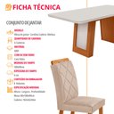 Ver imagem 7 de Mesa de Jantar Carolina Tampo 180cm MDF com Vidro Canto Copo e 6 Cadeiras Melissa