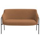 Ver imagem 5 de Sofá Namoradeira 02 Lugares 130cm Jade Base Preto Bouclé Terracota - Nexta Casa