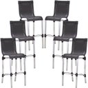 Ver imagem 1 de Conjunto de 6 Banquetas Jl em Alumínio para Balcão, Cozinha, Edícula Trama Original