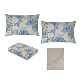 Jogo de Cama Casal 130 Fios Fiori - Cecília (7428-3) - 6