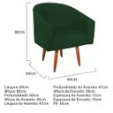 Ver imagem 3 de Poltrona Decorativa Sala de Estar Recepção Luiza Pés Palito Suede Verde - ADJ Decor