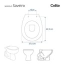 Ver imagem 5 de Assento Sanitário Saveiro Pergamon (bege Claro) para Vaso Celite