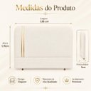 Ver imagem 4 de Cabeceira Glória Estofada Boucle Off White com Detalhes Dourados King 1,95