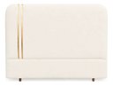 Ver imagem 1 de Cabeceira Glória Estofada Boucle Off White com Detalhes Dourados King 1,95