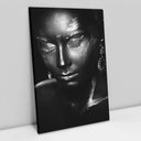 Ver imagem 1 de Quadro Decorativo a Face da Mulher em Preto e Branco em Tela Canvas Tacolado Borda Infinita 60 X 90c