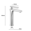 Ver imagem 5 de Torneira Banheiro Luxo Monocomando Metal Cromada Prata Acabamento: Premium; Cor: Prata Brilho