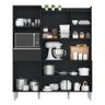 Kit Cozinha Compacta 160cm com 5 Portas 1 Gaveta Isabel Preto - Ajl Móveis - 2