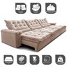 Sofá Retrátil e Reclinável 4,15m Cama inBox Big Fresh com SoftGel D40 Velupluma Bege - 3