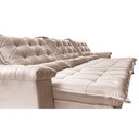 Ver imagem 4 de Sofá Retrátil e Reclinável 4,15m Cama inBox Big Fresh com SoftGel D40 Velupluma Bege