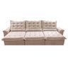 Sofá Retrátil e Reclinável 4,15m Cama inBox Big Fresh com SoftGel D40 Velupluma Bege - 5