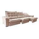 Ver mais imagens de Sofá Retrátil e Reclinável 4,15m Cama inBox Big Fresh com SoftGel D40 Velupluma Bege