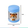 Pote Térmico Bebê Infantil Alimentação Inox +6 Meses 330mL Aço Inoxidável Resistente Clingo - Azul T - 4