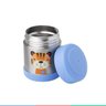 Pote Térmico Bebê Infantil Alimentação Inox +6 Meses 330mL Aço Inoxidável Resistente Clingo - Azul T - 5