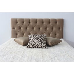 Cabeceira Estofada de Solteiro com Botões 90x60cm Cappuccino - 3